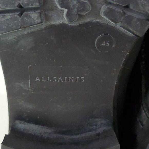 All Saints Men's Styx Boot Black Leather Tweed Size 12 - Picture 11 of 13